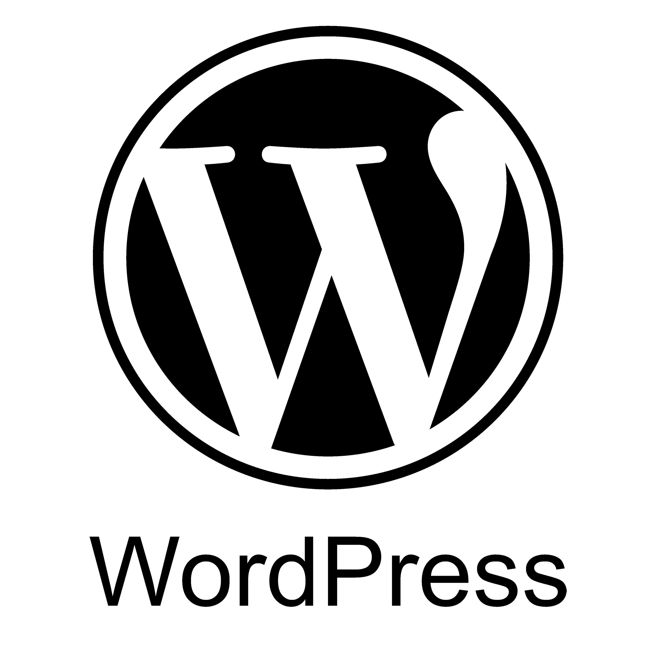 [CITYPNG.COM]Transparent HD WordPress WP Black Logo - 4018x4018